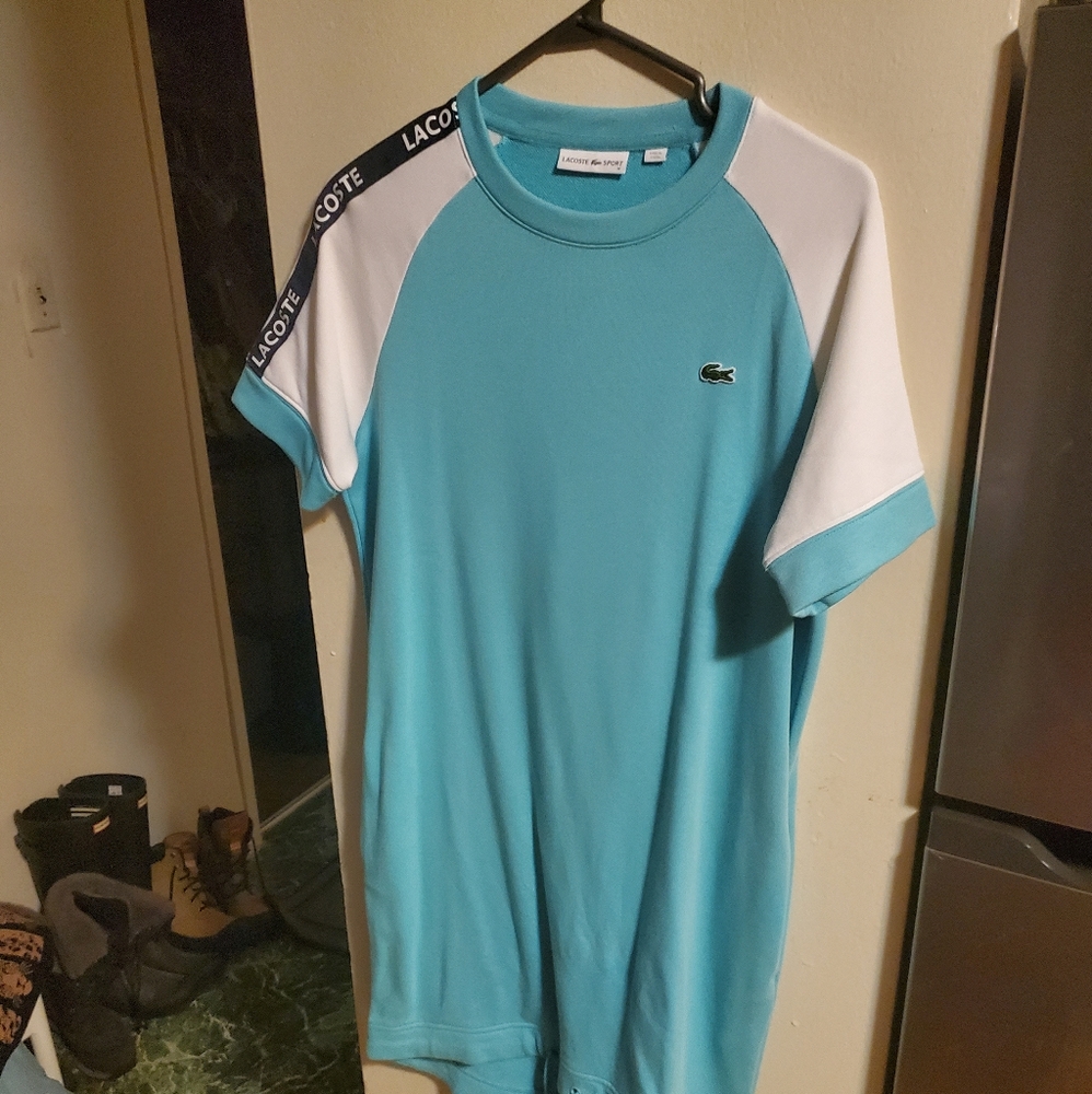 Lacoste Blue and White Mini Dress